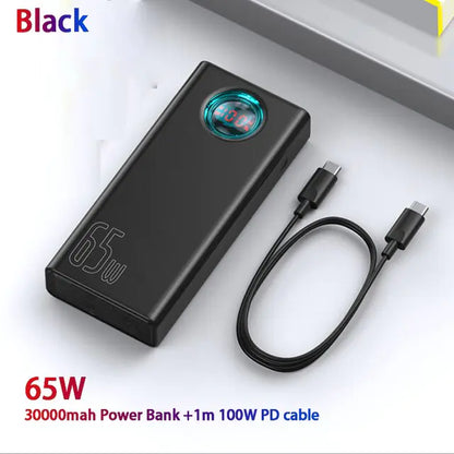 30000mAh 65W Ultimate Power Bank – High-Capacity Fast Charging for Multi-Device Use - ShopandTop