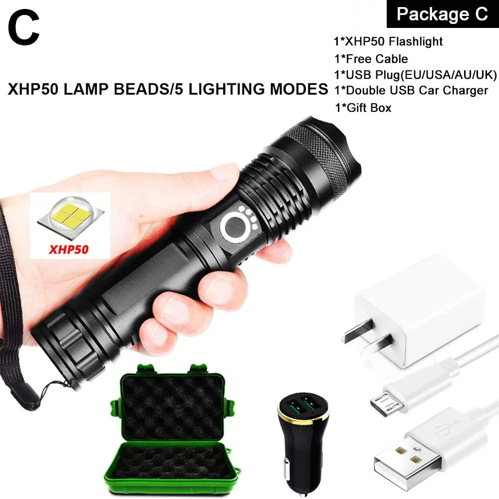 XHP Flashlight Series by Mixxar – USB Rechargeable, Ultra-Bright, and Waterproof - ShopandTop