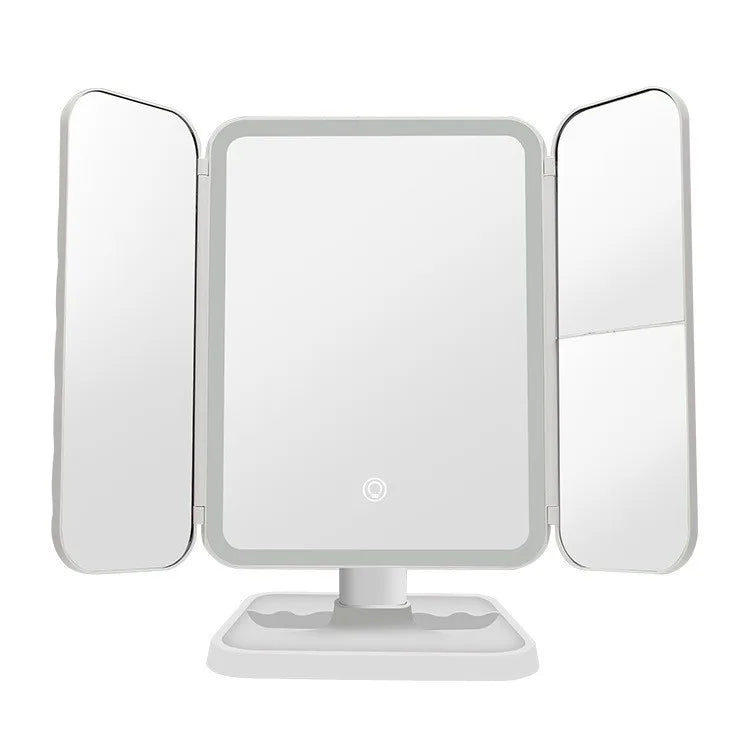 Smart Tri LED Makeup Mirror - Trifold Lighted Mirror for Flawless Makeup and Grooming - ShopandTop