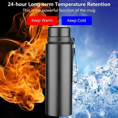 1000ml Smart Thermos Bottle Cold and Hot – Stainless Steel with LCD Temperature Display - ShopandTop