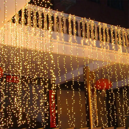 Curtain Christmas Lights featuring 8 Modes Control - ShopandTop