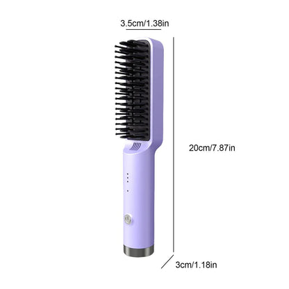 Fast Heated Straightener Brush Hair