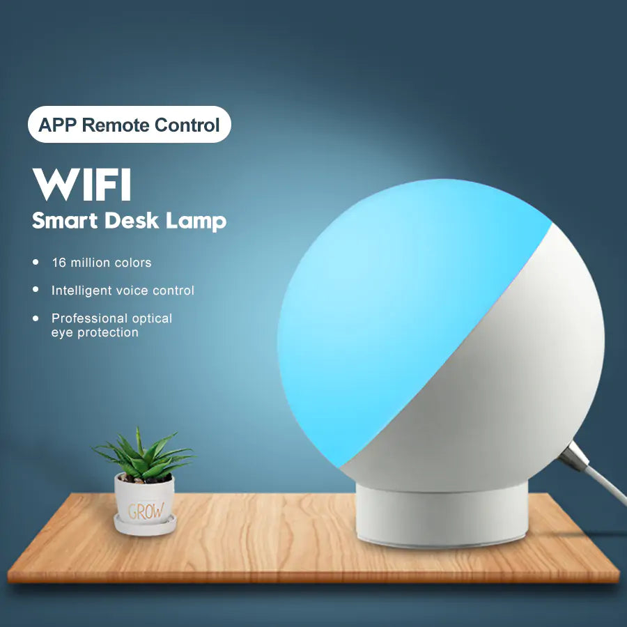 Smart Bedside Lamp – Voice-Controlled, Energy-Efficient LED with Customizable Colors and App Control - ShopandTop