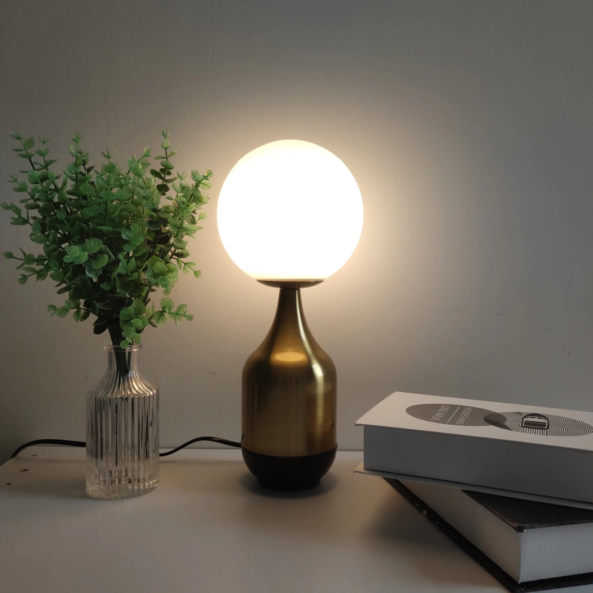 Modern Home Nordic Glass Ball Brass Table Lamps - ShopandTop